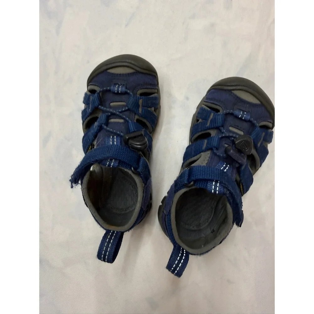 KEEN Toddler 10/11 Blue Gray Adjustable Waterproof Outdoor Hiking Sandals Box8